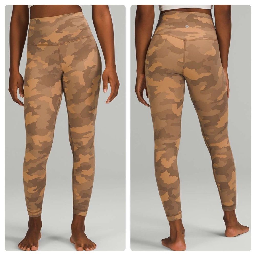 NWT. Lululemon Align High-Rise 25" Heritage 365 Camo Beige Size 20